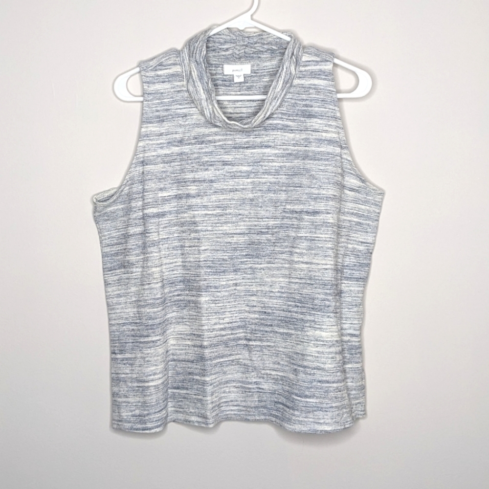 Pure Jill j. Jill Sleeveless Tank Top Mock Turtleneck M